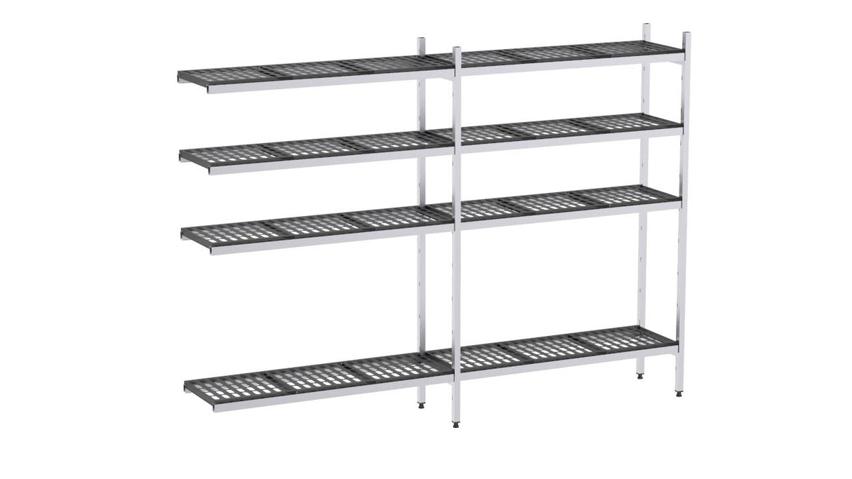 Rayonnage aluminium angle 3182x570 2000 4 niveaux- DISTFORM - EAA00568
