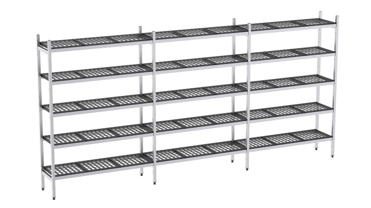 Rayonnage aluminium 4145x570 2000 5 niveaux- DISTFORM - EAL00633