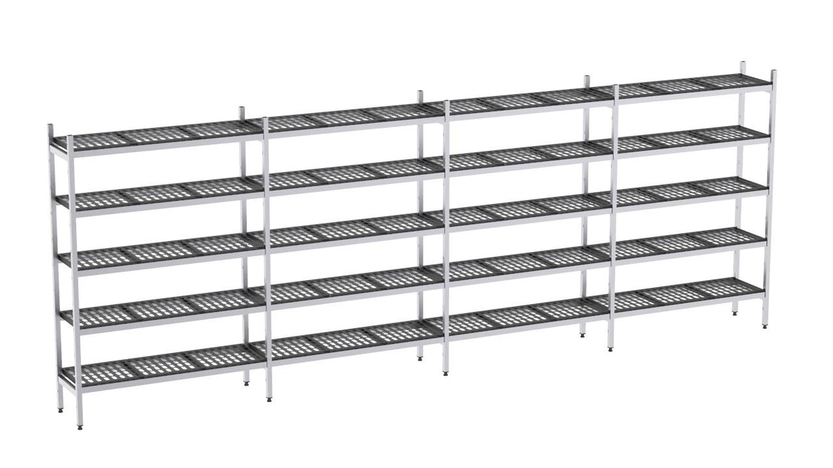 Rayonnage aluminium 5326x570 2000 5 niveaux- DISTFORM - EAL00646