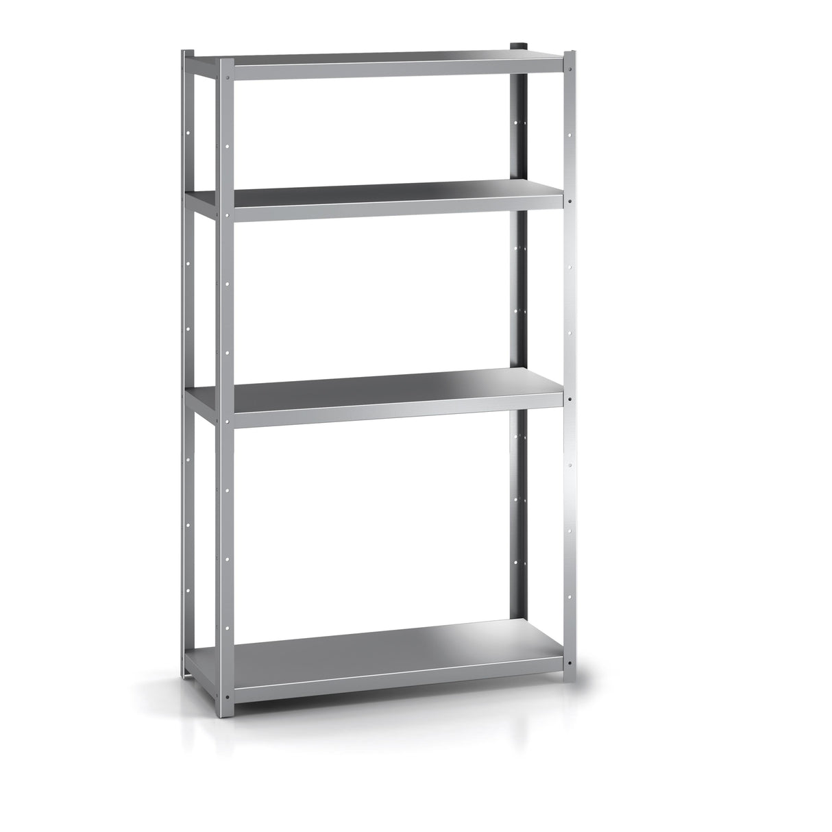 Etagère sur pied inox e = 1,5mm 1400x500x2000 mm sans renfort omégas 4 niveaux- DISTFORM - EPI00216