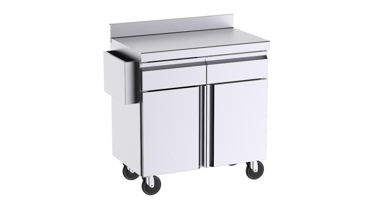 Meuble support pour terrasse sans bavettes latérales 1000x600x1100 avec portes- DISTFORM - F0072002