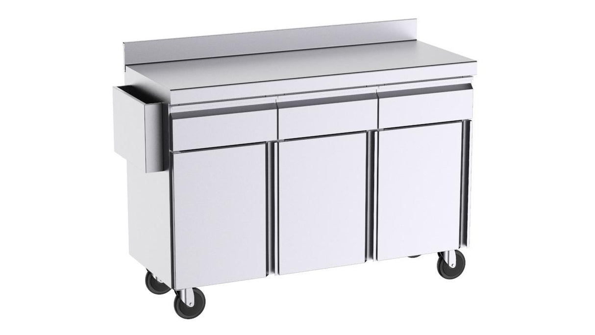 Support de terrasse sans bavettes latérales 1500x600x1100 avec portes- DISTFORM - F0072003