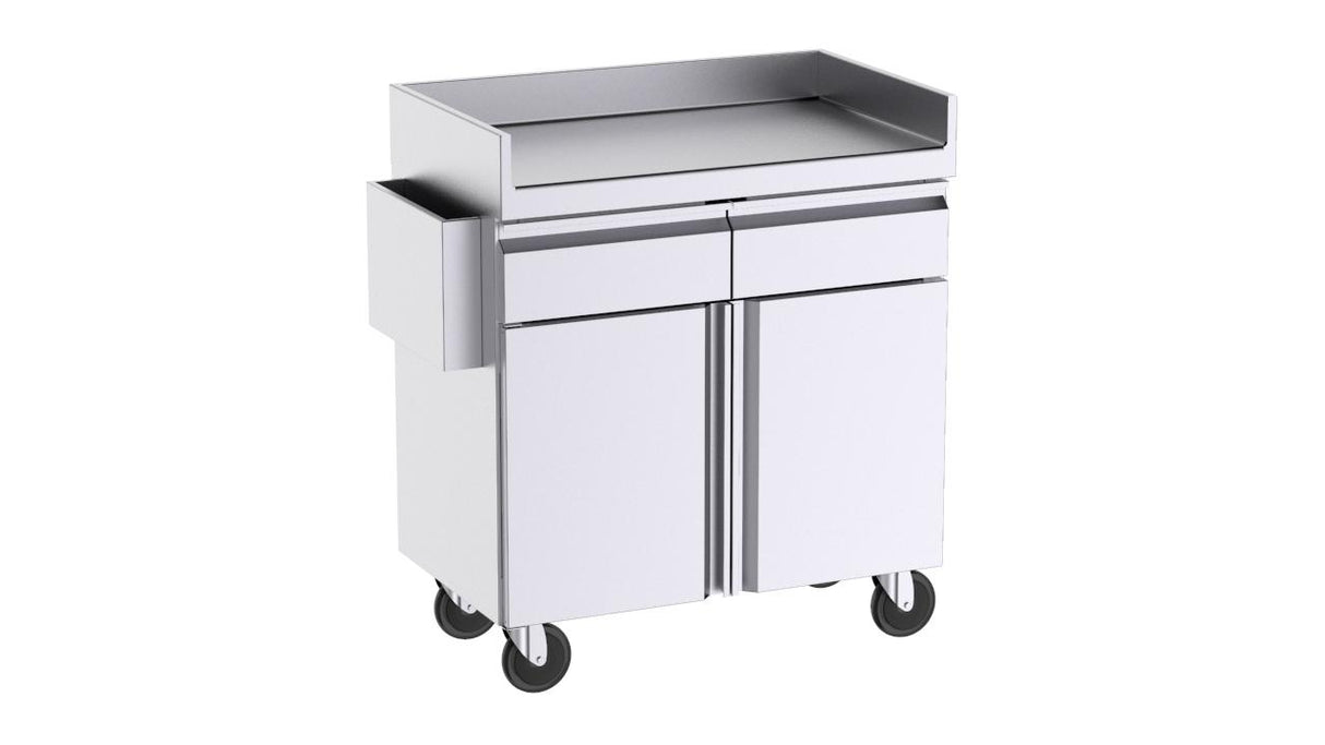 Meuble de soutien pour terrasse avec bavettes latérales 1000x600x1100 avec portes- DISTFORM - F0072005