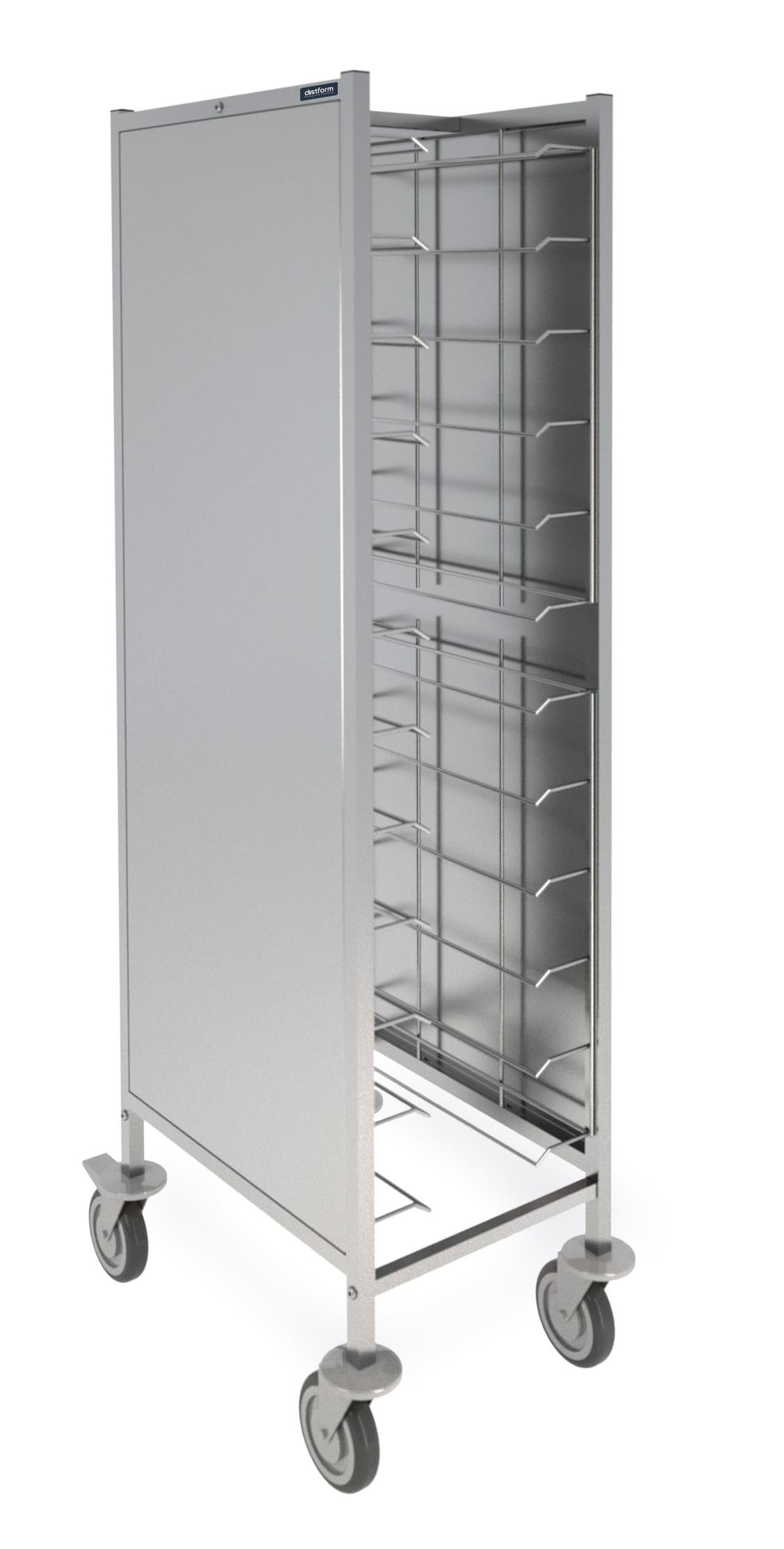 Chariot à plateaux simple fermé 565x650x1720 (12 paires de glissières)- DISTFORM - F0261102