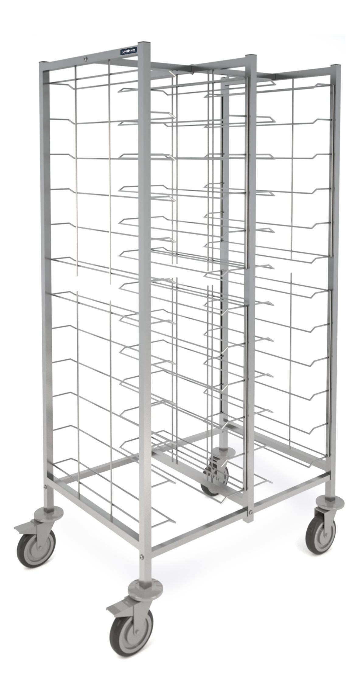 Chariot à plateaux double ouvert 970x650x1720 (12 + 12 paires de glissières)- DISTFORM - F0261201