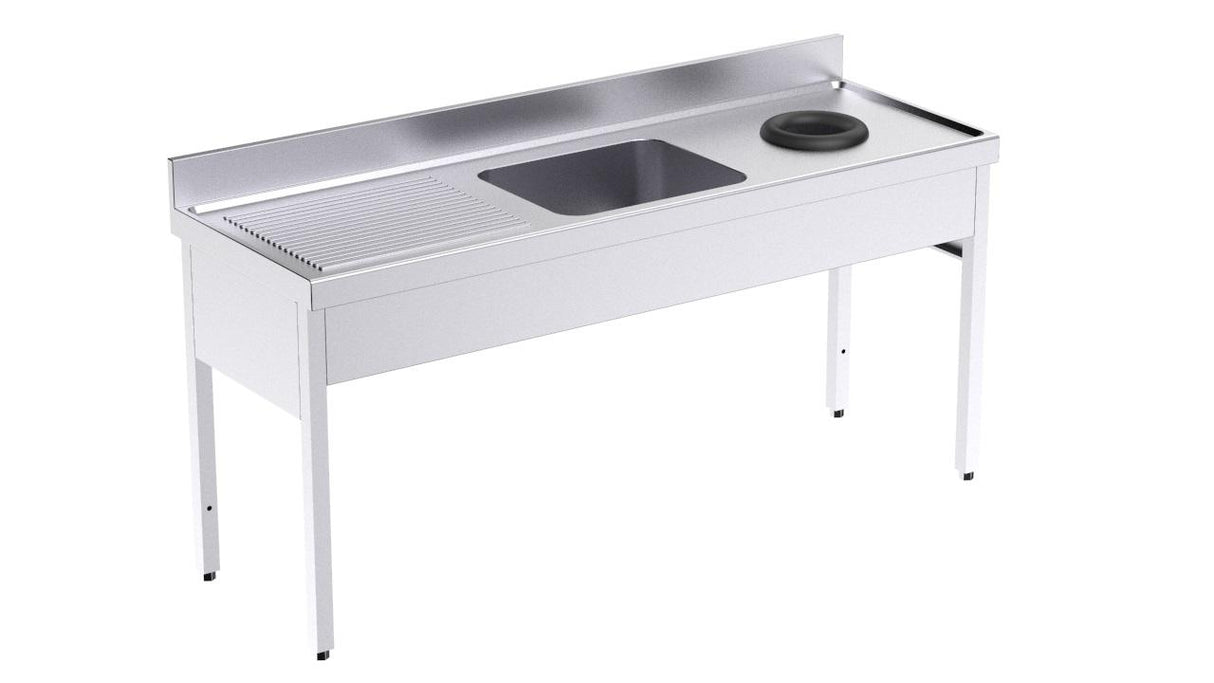 Bâti plonge avec orifice vide-déchets 1800x600x850 à gauche- DISTFORM - FBAI0618