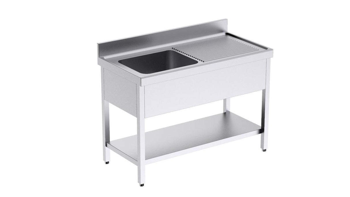 Bâti avec plonge 1200x600 D et étagère- DISTFORM - FBDE6120