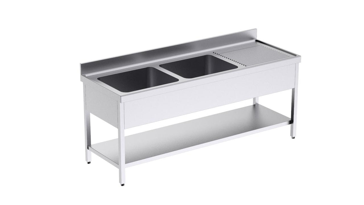 Bâti avec plonge 2000x700 D et étagère- DISTFORM - FBDE7200