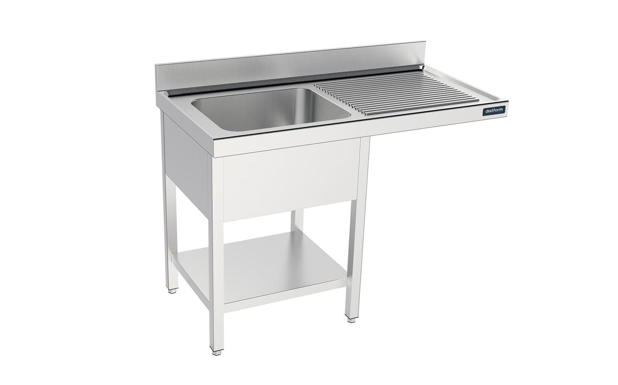 Plonge avec bâti 1400x550 D espace et étagère- DISTFORM - FBDEL514