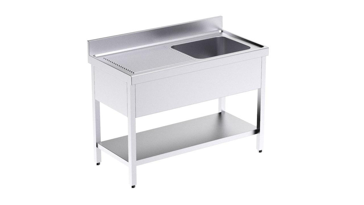 Bâti avec plonge 1200x550 à gauche et étagère- DISTFORM - FBIE5120