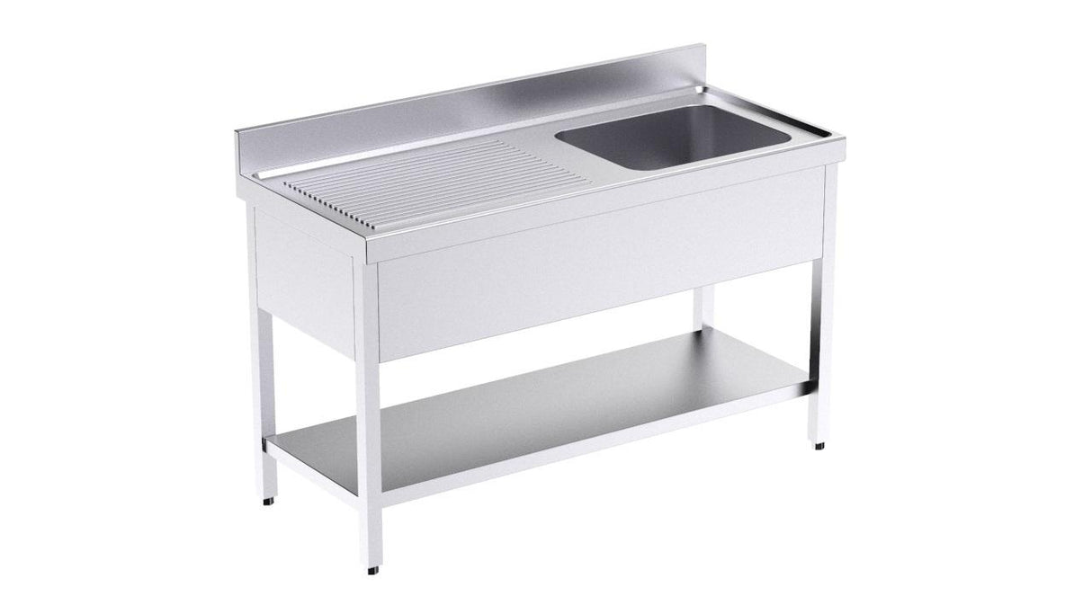 Bâti avec plonge 1400x550 à gauche et étagère- DISTFORM - FBIE5140