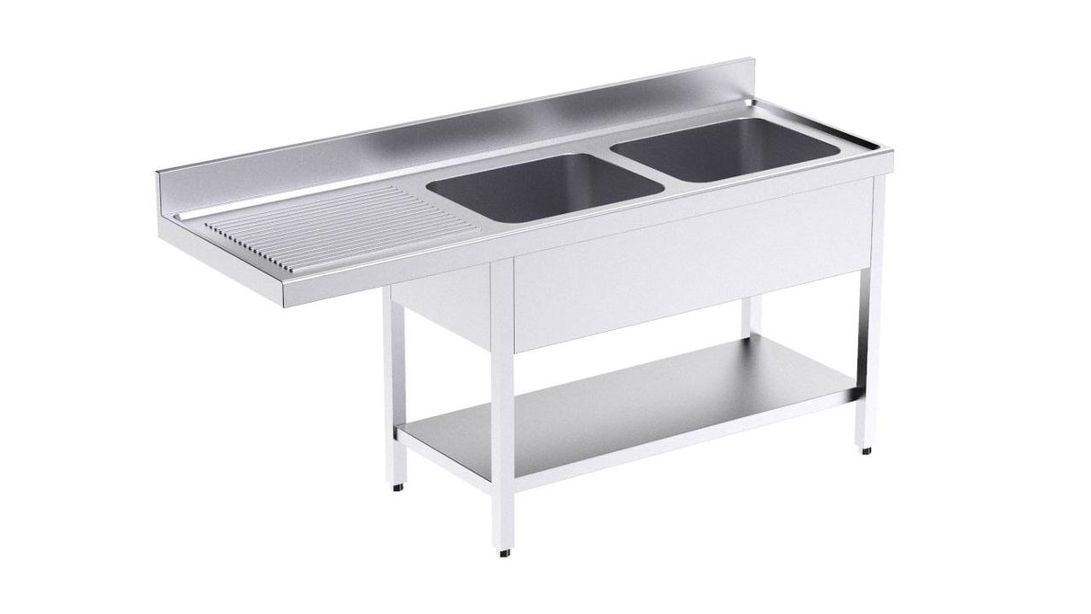 Plonge avec portes 1800x600 G espace et étagère- DISTFORM - FBILE618