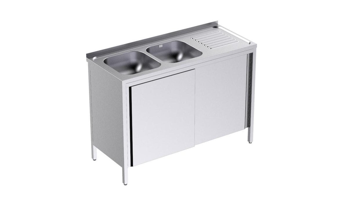 Bâti avec portes et plonge 1350x500 à droite- DISTFORM - FBPD5135