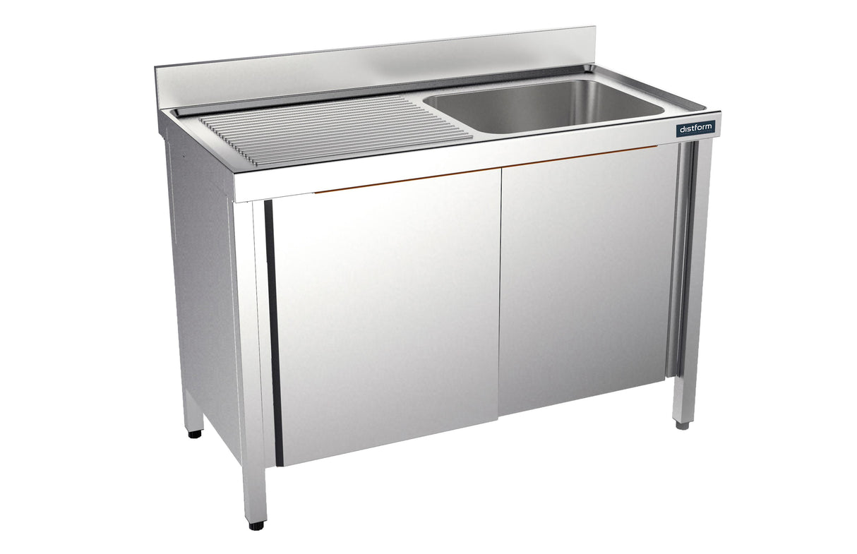 Plonge 1400x550 D avec portes- DISTFORM - FBPD5514