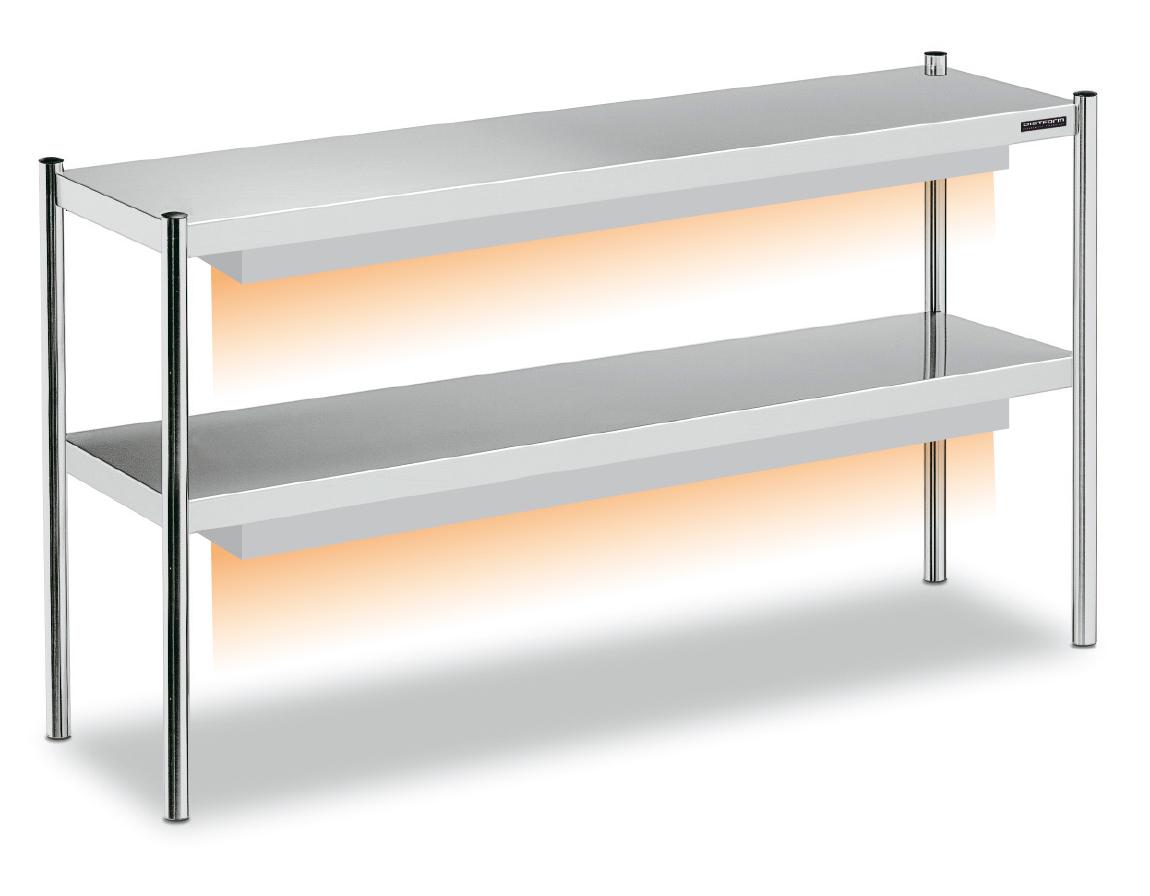 Étagère de table double 1500x350x400 céramique- DISTFORM - FCC40004
