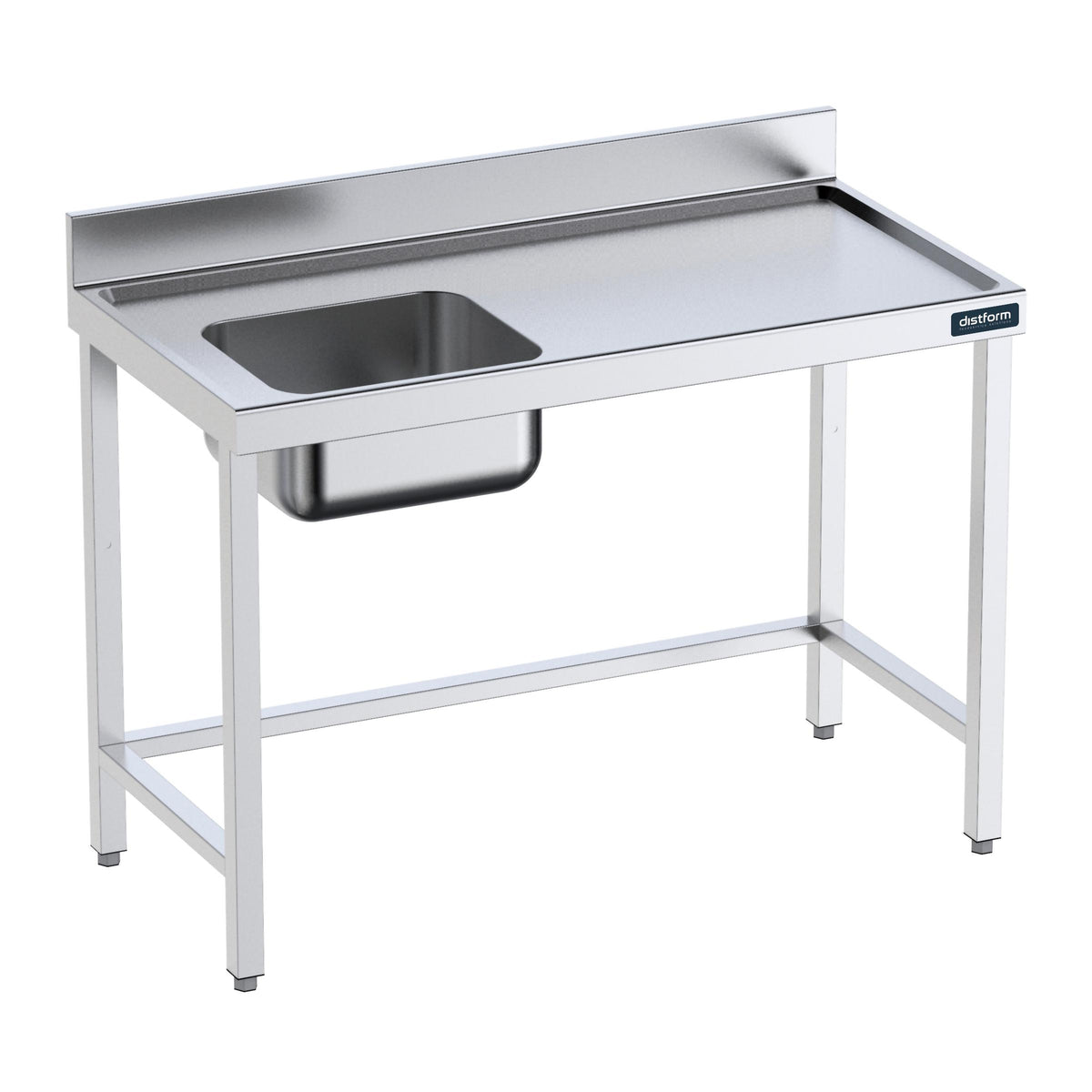 Table de 2800x600 avec bac G et étagère- DISTFORM - FCIE6028 main image 0