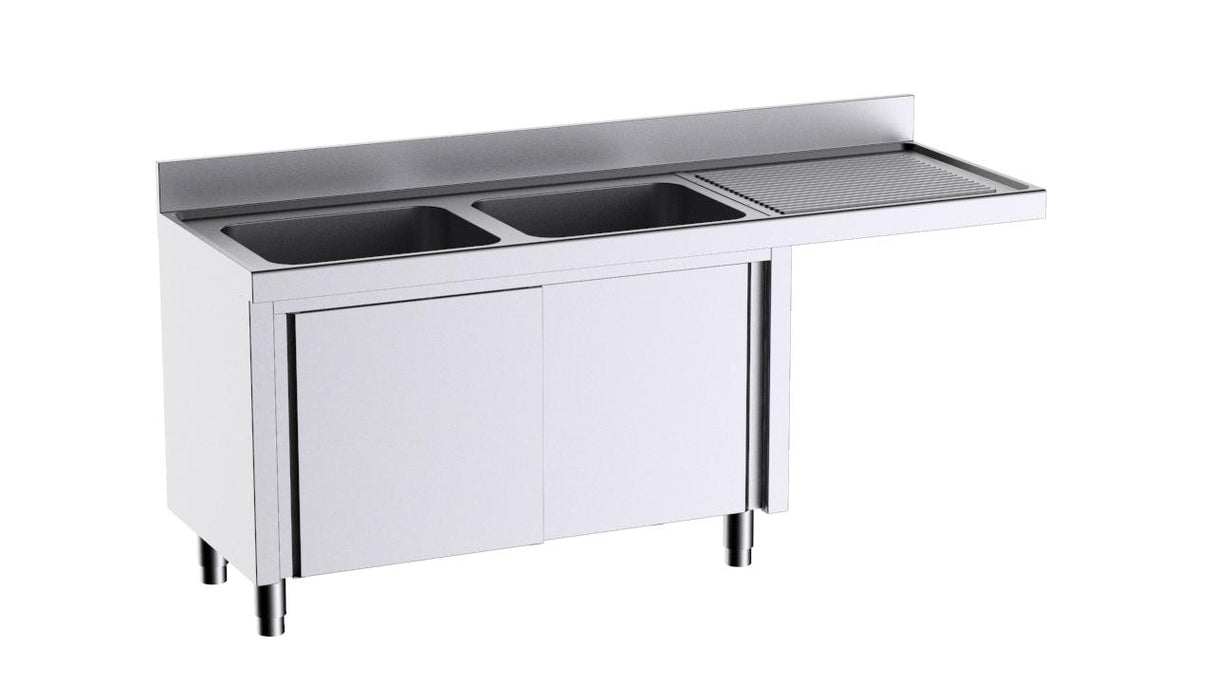 Module à portes avec plonge L187552D 1800x700 et espace pour lave-vaisselle- DISTFORM - FP9187LD