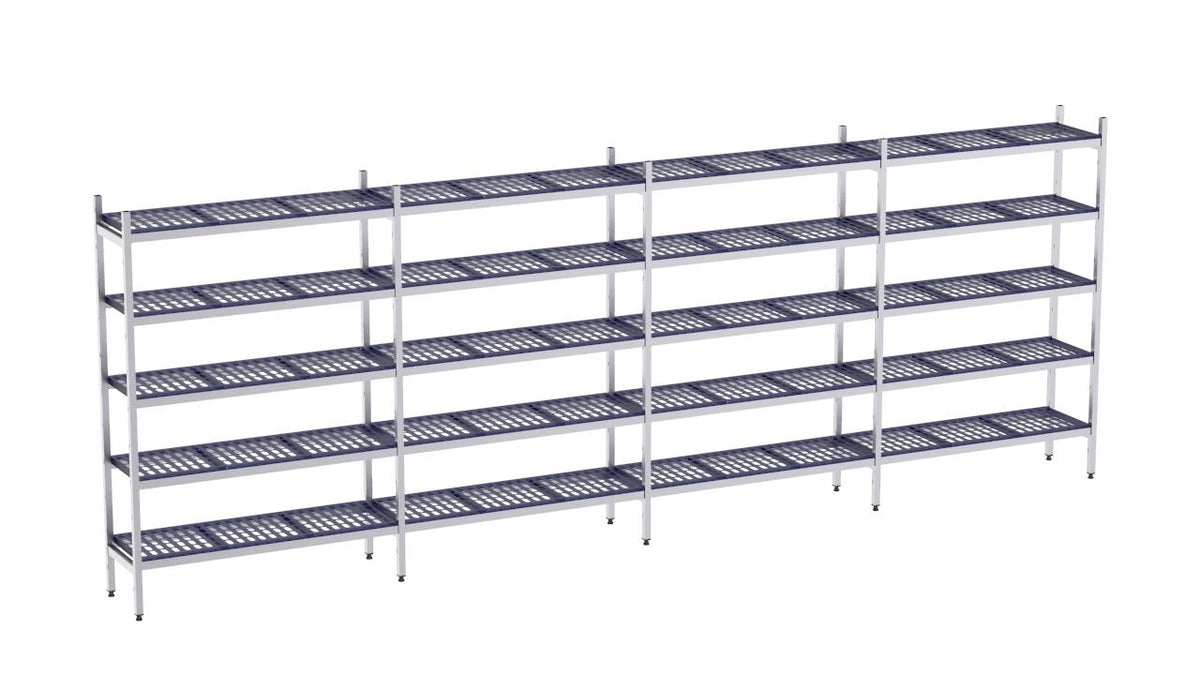 Rayonnage en acier inoxydable linéaires 5250x400 lisse 3 niveaux- DISTFORM - KIT00421 main image 0