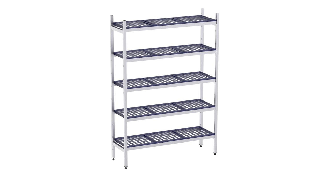 Rayonnage en acier inoxydable linéaires 1160x500 polyp. 5 niveaux- DISTFORM - KIT00316