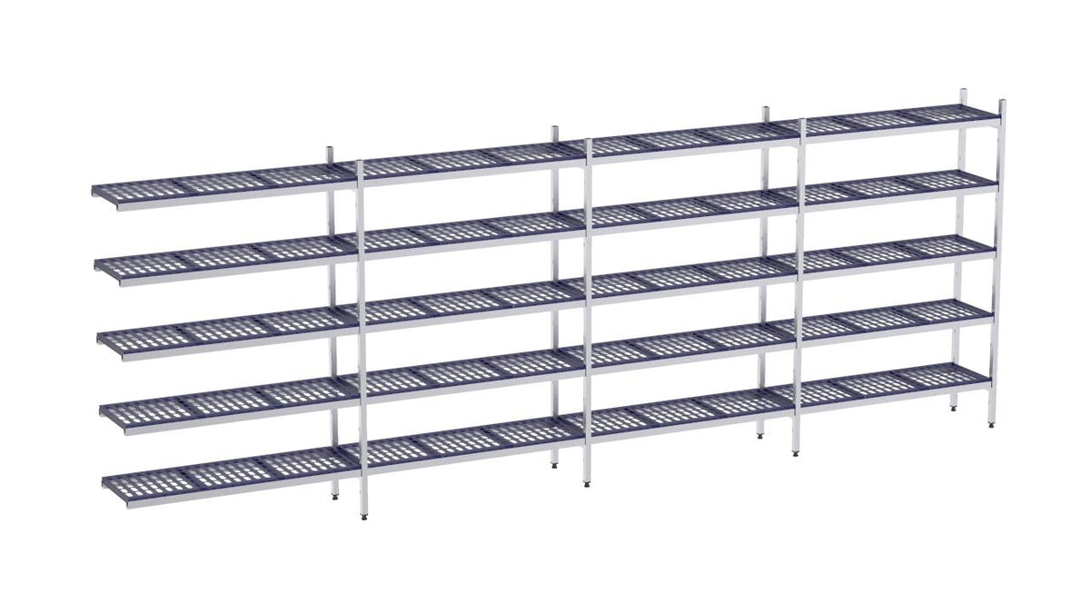Rayonnage en acier inoxydable d'angle 3490x500 lisse 3 niveaux- DISTFORM - KIT02589 main image 0
