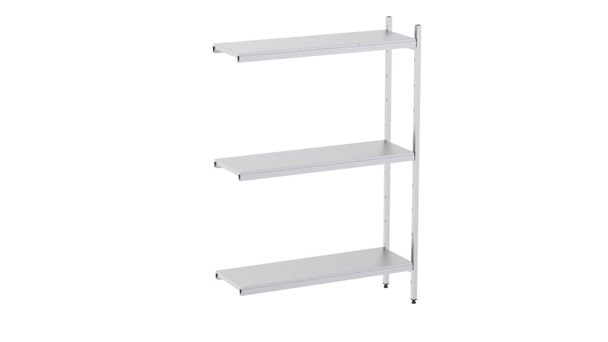 Rayonnage en acier inoxydable d'angle 730x400 lisse 3 niveaux- DISTFORM - KIT02374