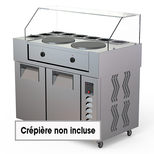 MEUBLE CREPES - 2 PORTES BATTANTES - 330 L