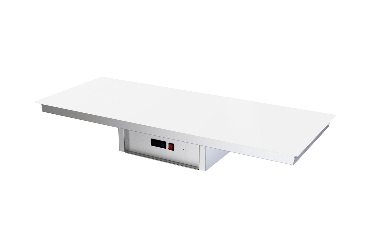 Plaque chauffante en verre trempé blanc 4 GN 1/1 sans cadre- DISTFORM - PCTMB004