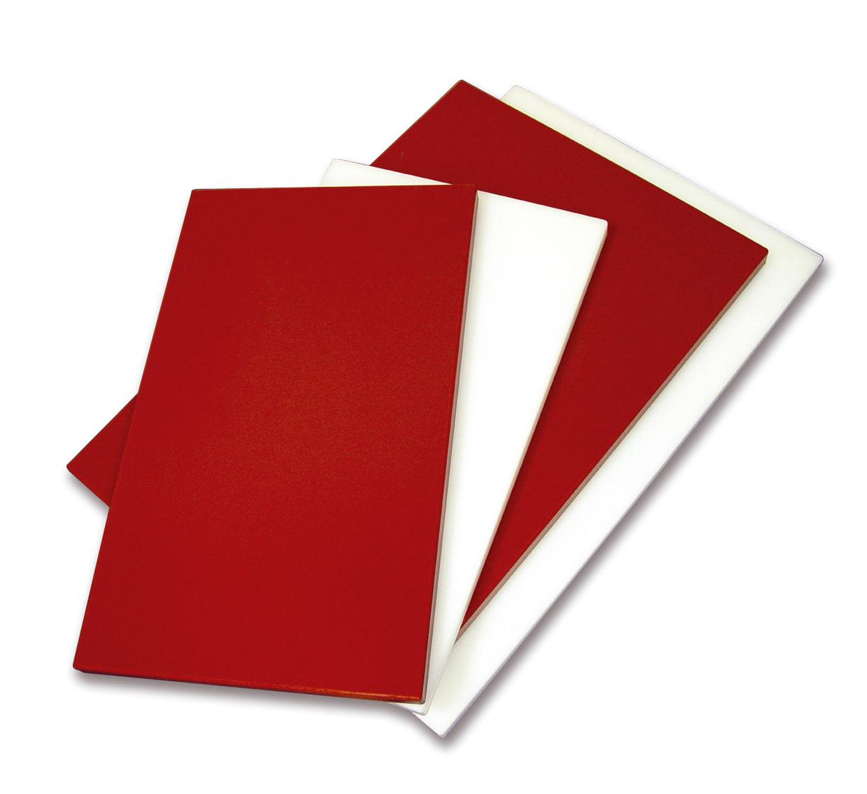 Planche à découper en polyéthylène rouge 400x300x20 avec ventouses- DISTFORM - RR040320