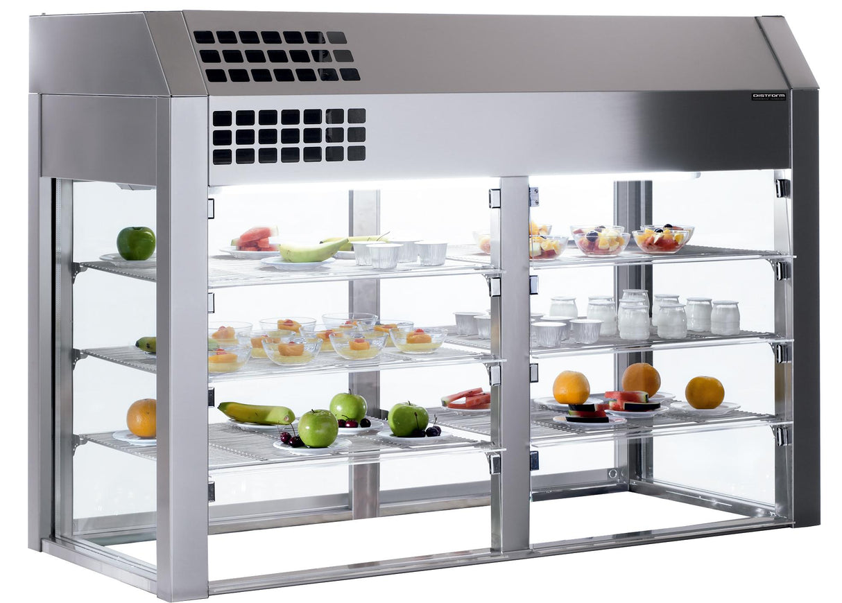 Vitrine réfrigérée 3 niveaux 6 GN 1/1 sans base isolée (portes battantes)- DISTFORM - S1001011