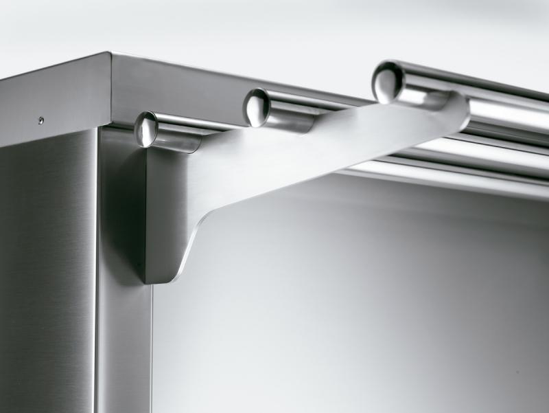 Rampe à plateaux self 1200x350 pour 3 GN, neutre 1200 et self caisse- DISTFORM - S1020002