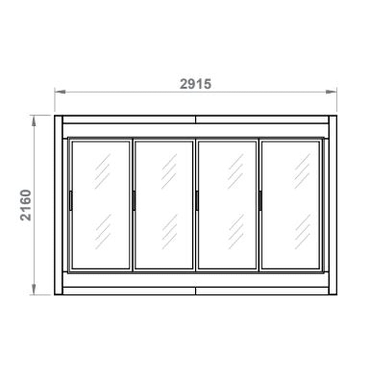 Armoire Froide Démontable négative 4 portes vitrées - AFD-4C-PC - CODIGEL