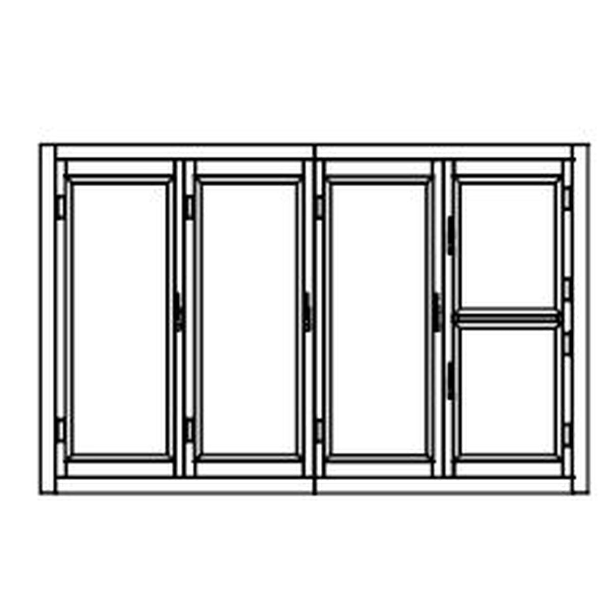 Armoire Froide Démontable positive 3 portes + 2 portillons - AFD-4R-B - CODIGEL