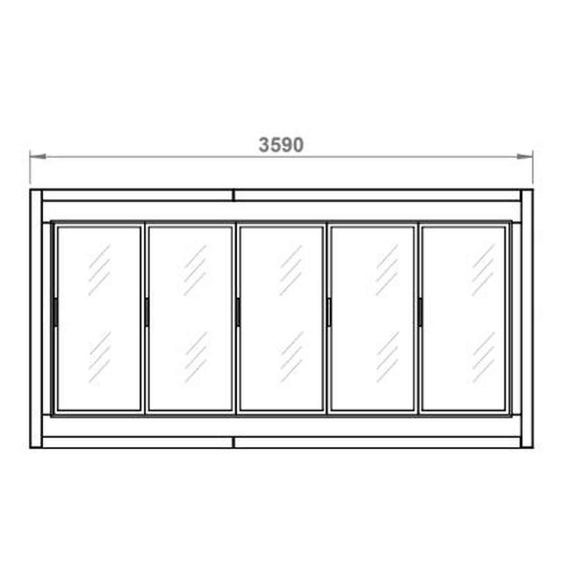 Armoire Froide Démontable négative 5 portes vitrées - AFD-5C-PC - CODIGEL