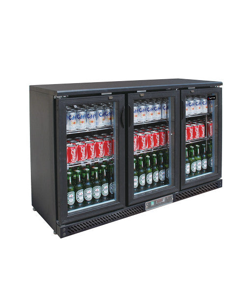 ARRIERE BAR - 3 PORTES BATTANTES - AVEC PORTES VITREES - 275 L