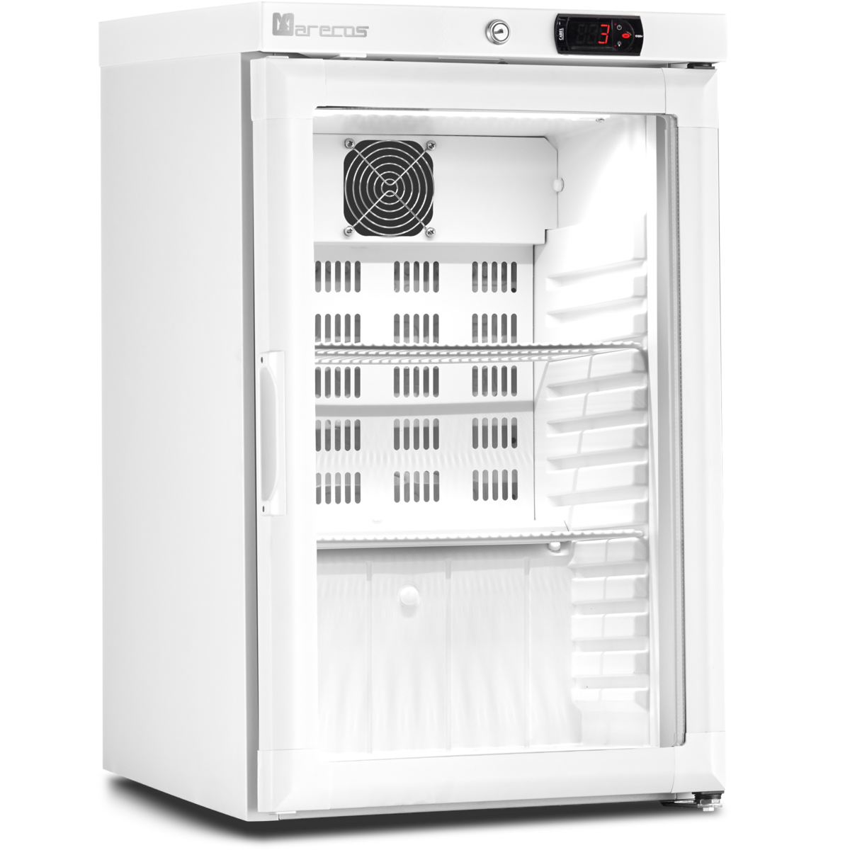 Mini armoire porte vitrée - température positive (+1/+8°C) - Extérieur blanc - Volume : 52L - ARV-66-CS-PV - CODIGEL