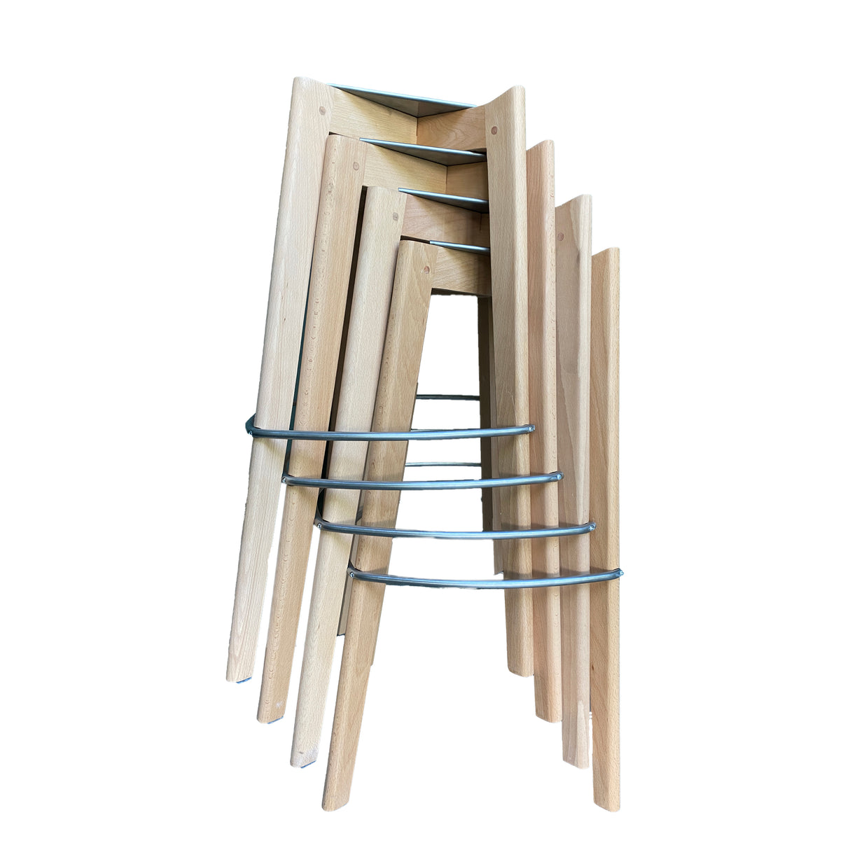 Keeve - Tabouret de bar sans dossier avec piètement empilable - Assise en plastique - VEBA - 1 pcs