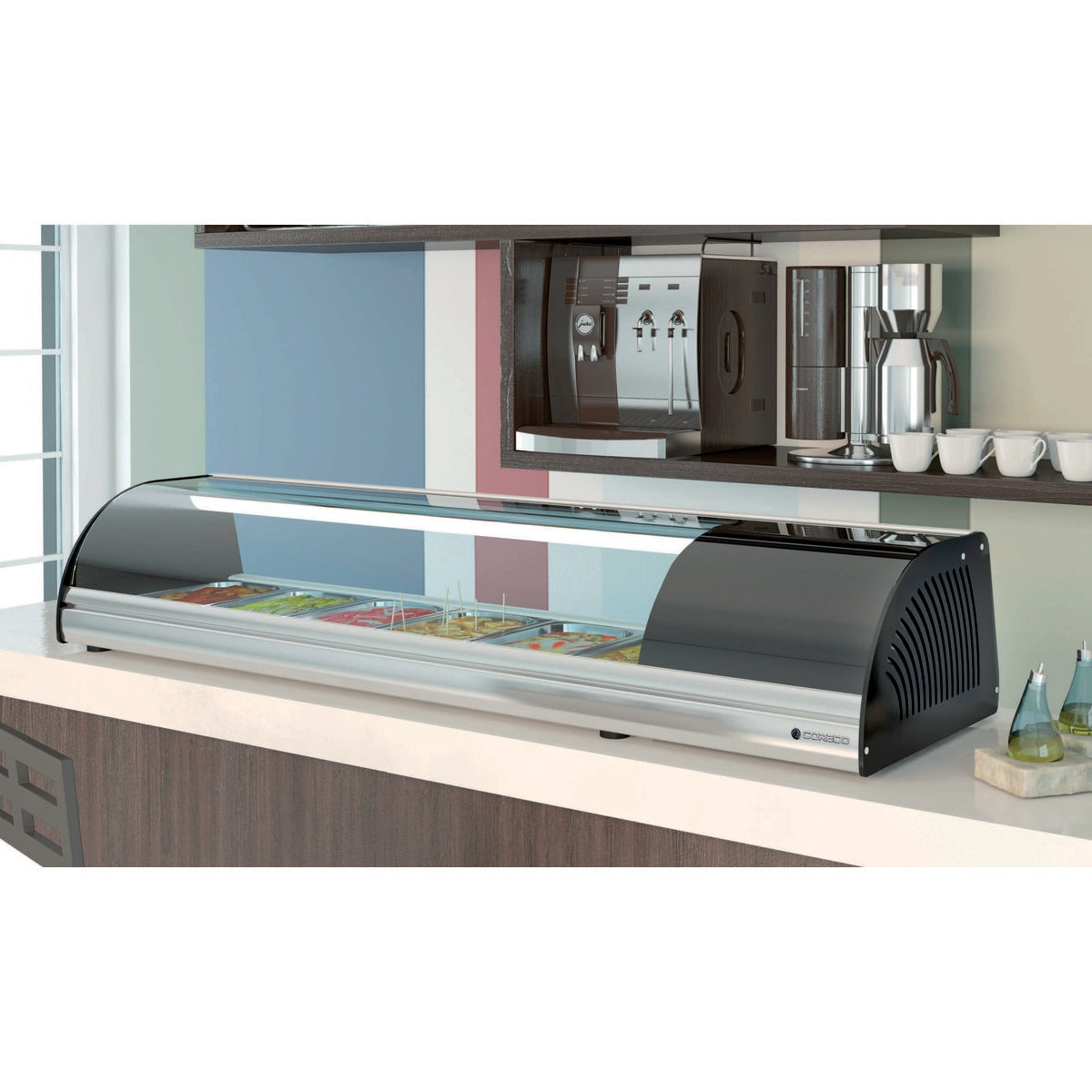 Vitrine tapas à poser - BCLD-8 - CODIGEL