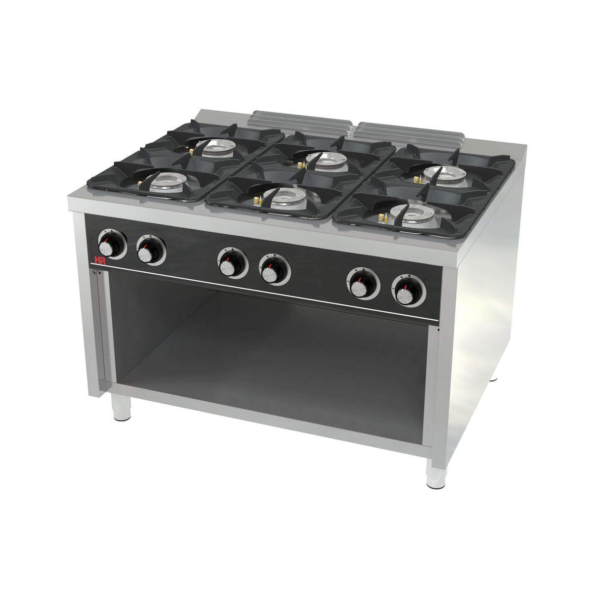 Fourneau 6 feux vifs Série 900 sur placard - C6F900E - CODIGEL