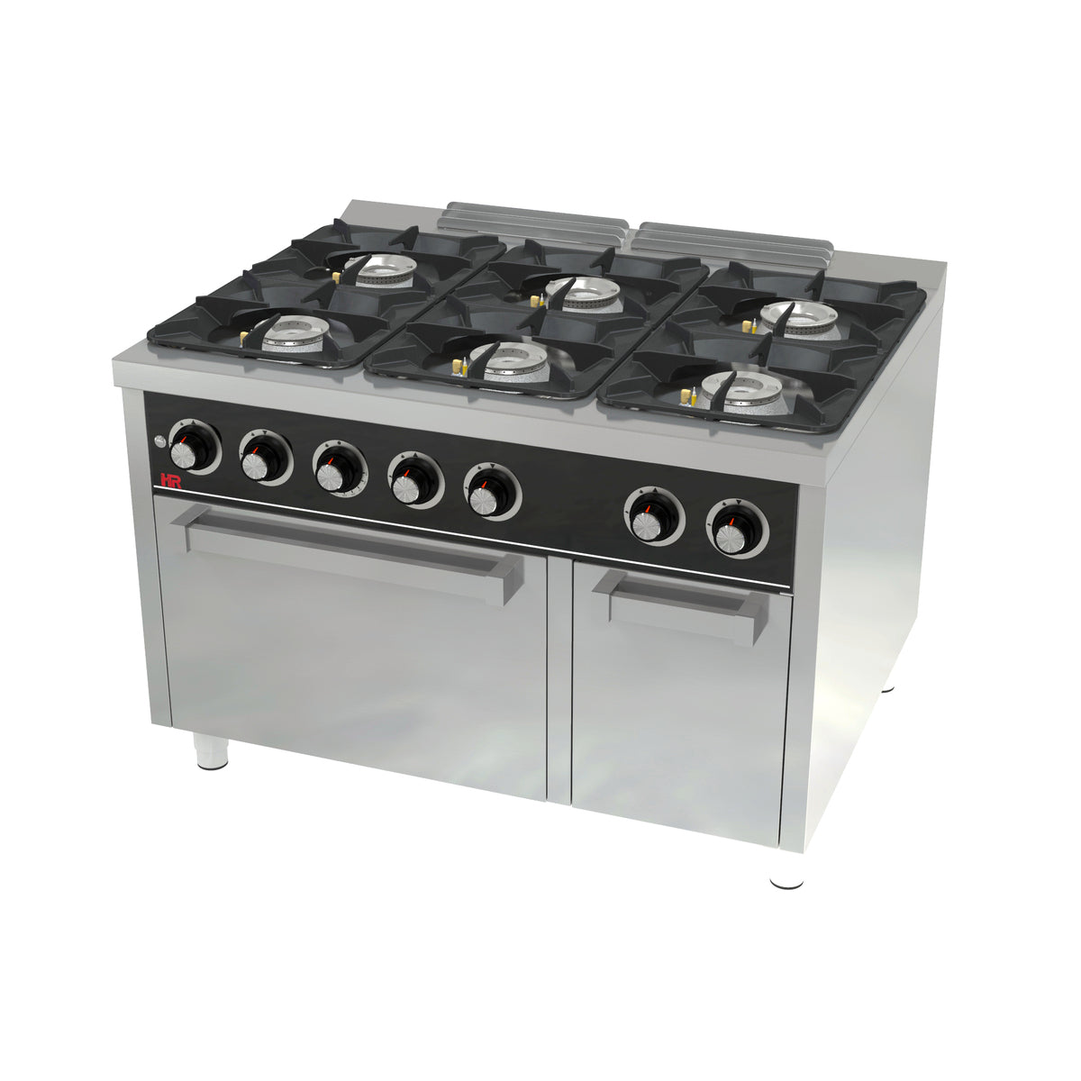 Fourneau 6 feux vifs Série 900 four - C6F900H - CODIGEL