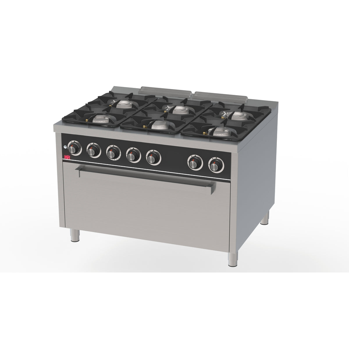 Fourneau 6 feux vifs Série 900 four MAXI - C6F900HM - CODIGEL