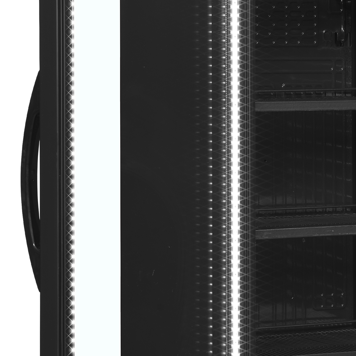 Réfrigérateur à boissons, charnières côté gauche - CEV425 BLACK L/H - TEFCOLD