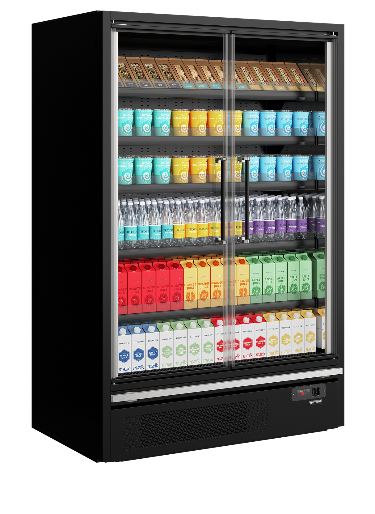 Vitrine réfrigérée pour supermarché - Galaxy+ GP14FGD Black - TEFCOLD