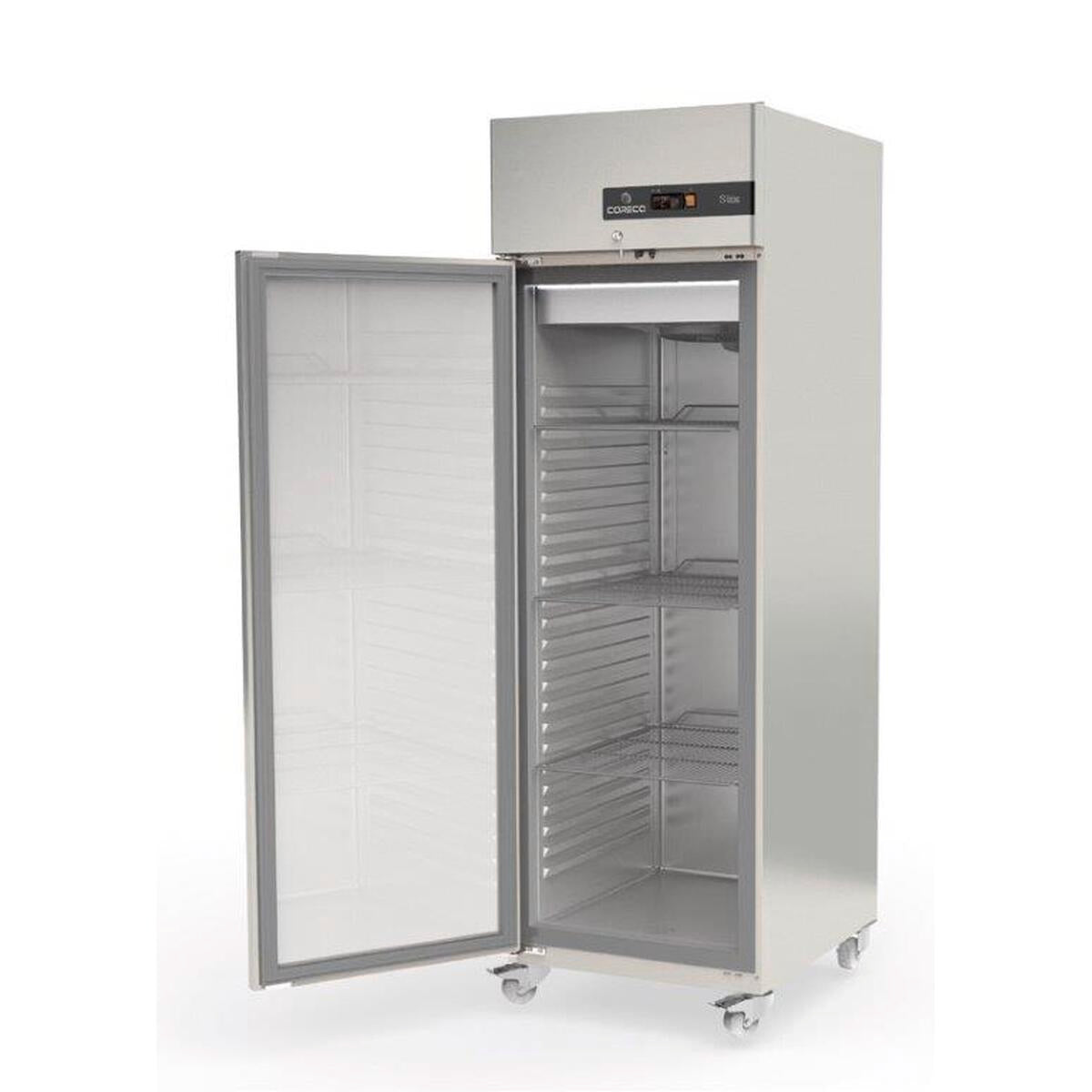 Armoire GN2/1 côtés emboutis positive 1 porte avec roulettes - CGR-751-SPF+R - CODIGEL