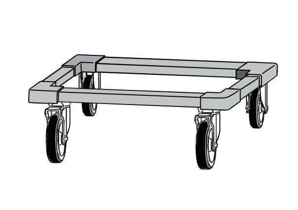 Chassis à roulettes pour tiroirs et armoires de maintien au chaud - ATR004 - Moduline