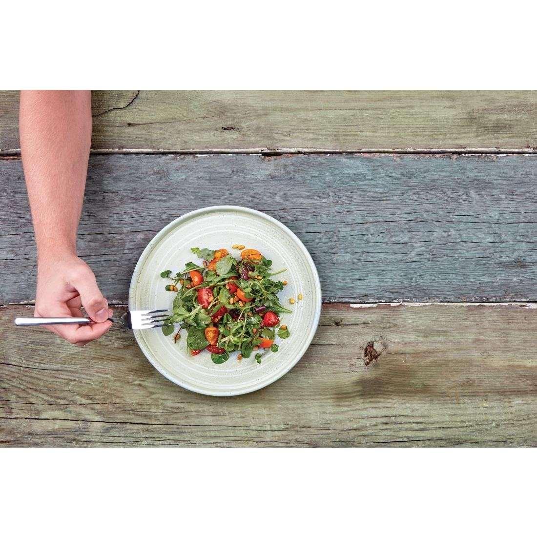 Assiette plate vert printanier Olympia Cavolo 27 cm (Lot de 4)