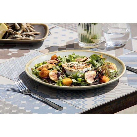 Assiette plate ronde couleur mousse Olympia Kiln 280mm (Lot de 4)