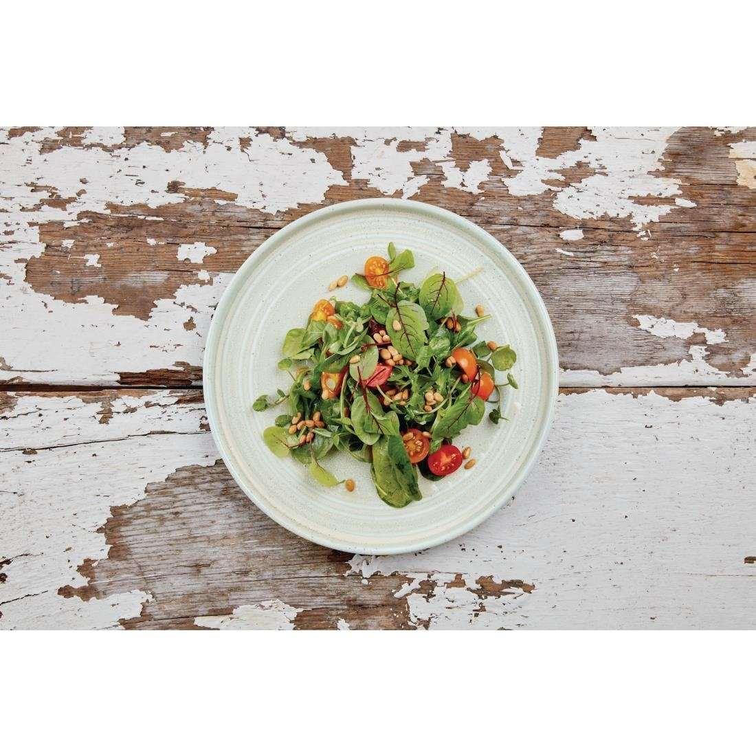 Assiette plate vert printanier Olympia Cavolo 27 cm (Lot de 4)