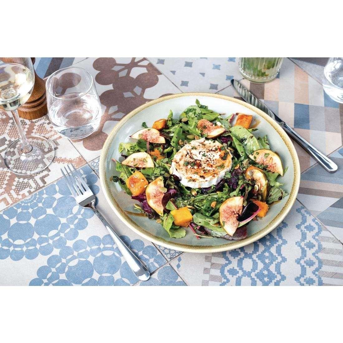 Assiette plate ronde couleur mousse Kiln Olympia 230mm lot de 6