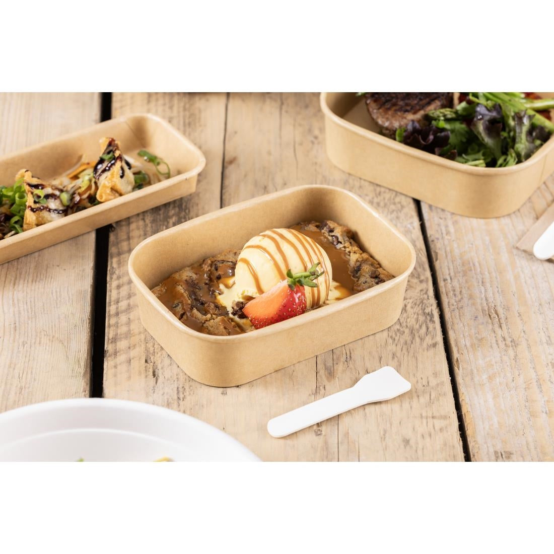 Cuillères à glace en papier Fiesta Compostable 95 mm (lot de 100)