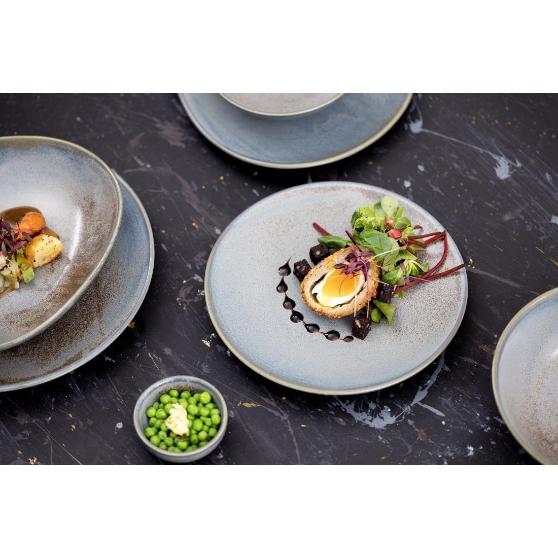 Assiettes plates Olympia Ember Blue 180mm (lot de 6)